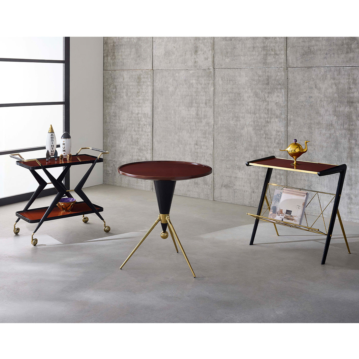 Stylish Trocadero Large Side Table - Modern End Table with Storage Shelf for Living Room, Bedroom, or Office - Perfect for Holding Lamps, Books, and Decor