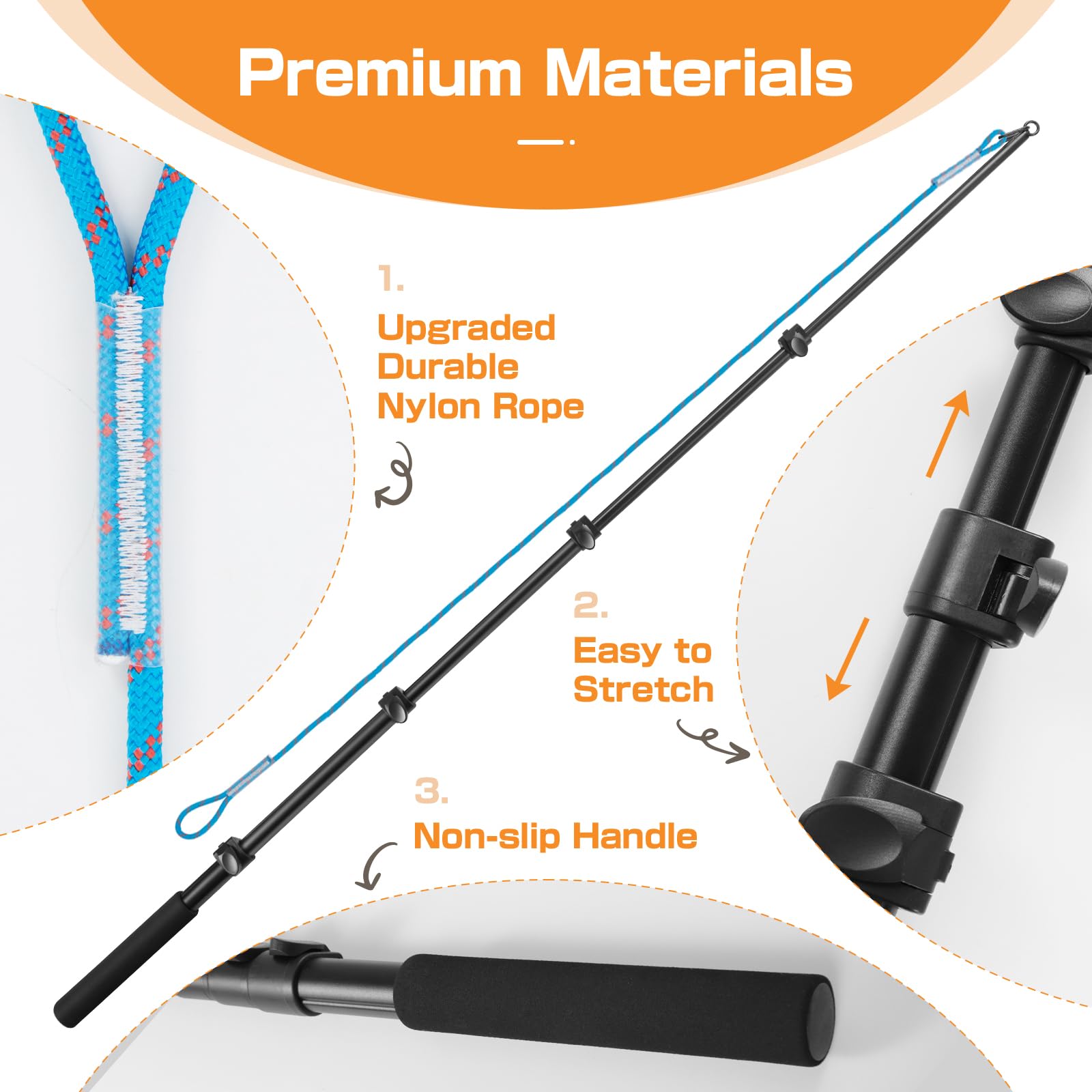 59 Inch Extendable Flirt Pole for Large Dogs - Interactive Dog Training Toy with Detachable Chew Toys - Perfect for Labs, German Shepherds & Golden Retrievers - Great for Outdoor Play, Exercise & Agility Training