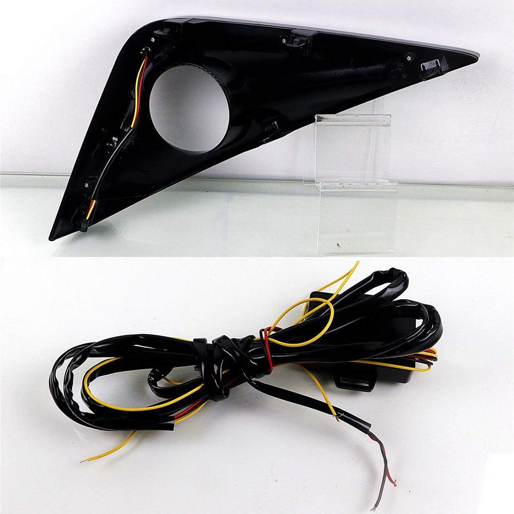 6000K LED Daytime Running Lights for Toyota Rush 2018-2019 - DRL Front Bumper Lights with Yellow Turn Signals - Perfect for Enhanced Visibility & Safety on Highways and Night Driving
