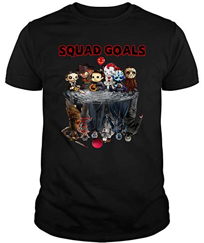 Horror Movie Characters Water Mirror Reflection T-Shirt - Scary Film Fan Merchandise for Halloween Cosplay & Horror Conventions
