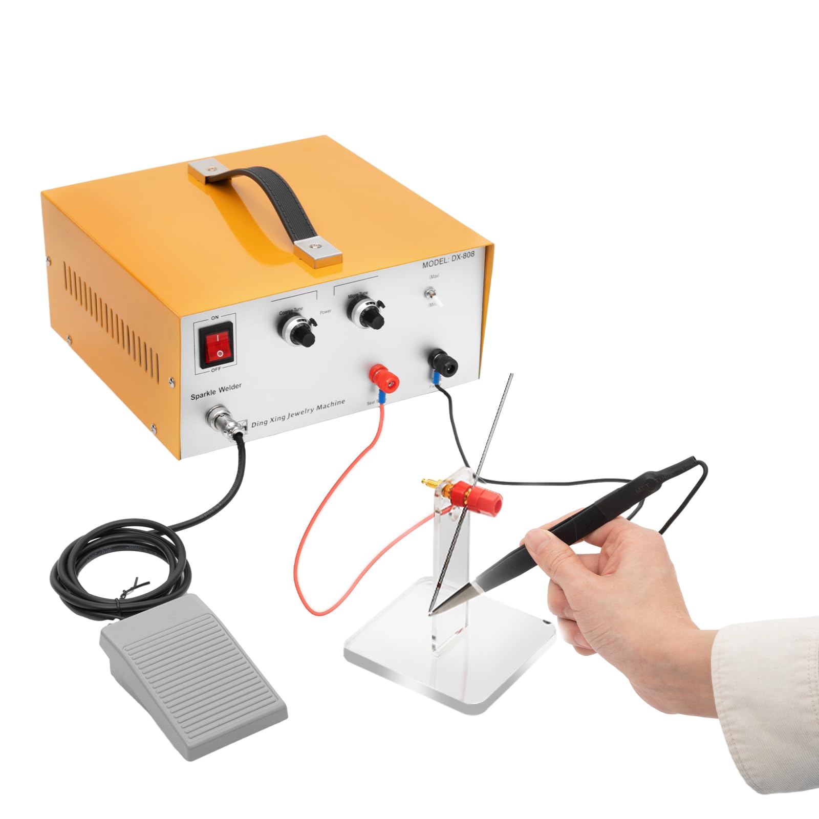 80A 110V Portable Jewelry Spot Welder - Pulse Sparkle Welding Machine for Gold, Silver & Steel Jewelry - Electric Soldering Kit for Permanent Jewelry Making - Perfect for DIY Jewelry Repair & Crafting