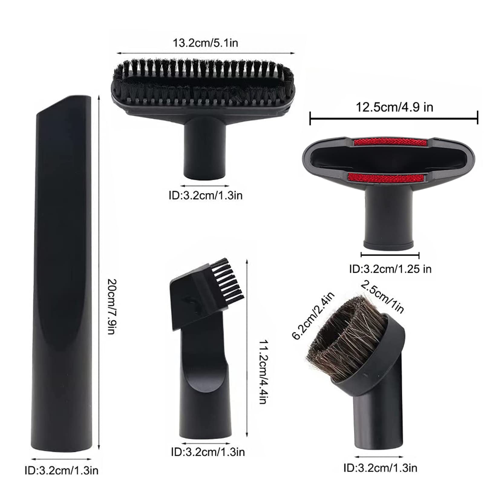 8-Piece Vacuum Attachments Kit for Shop Vac - 1 1/4