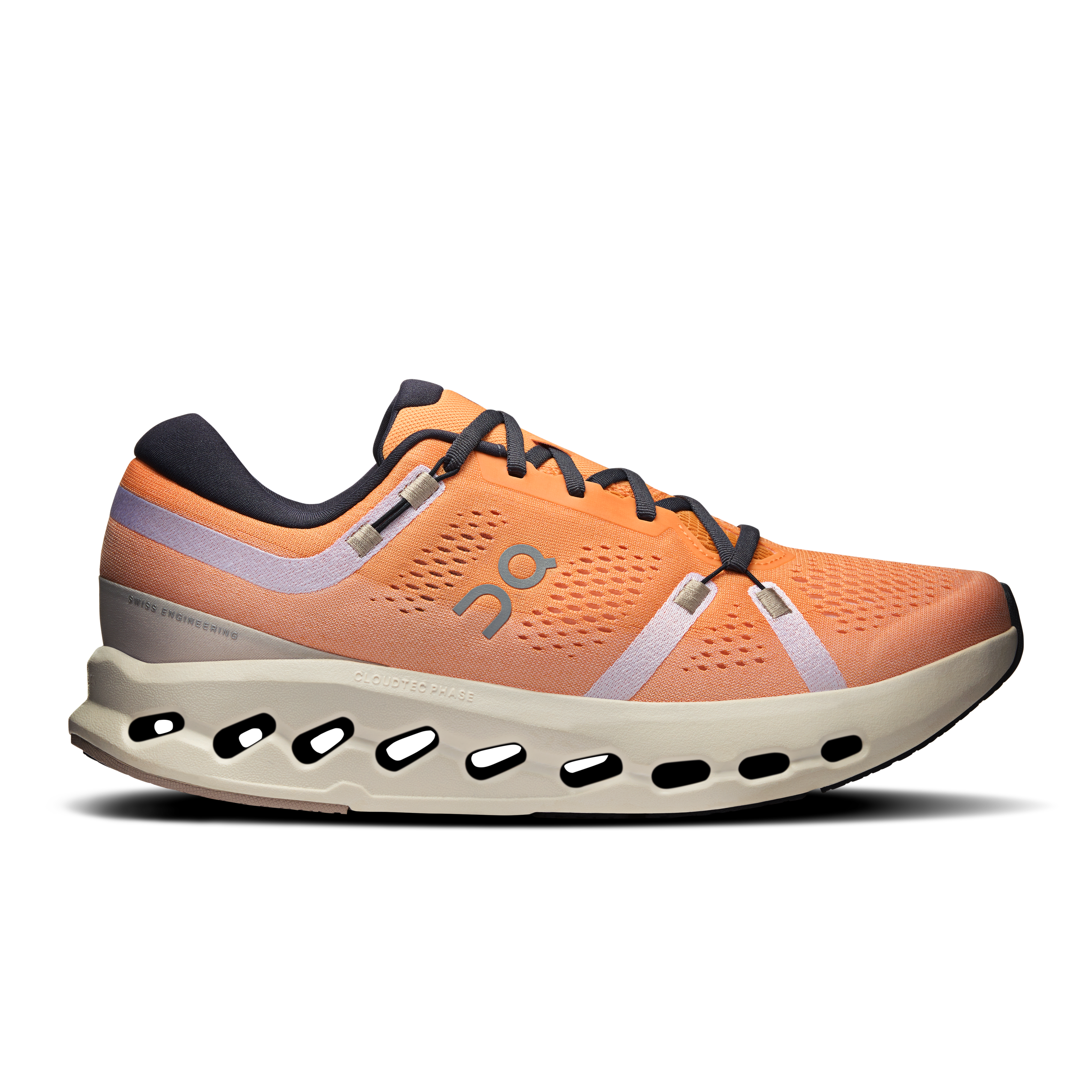 On Running Men's Cloudsurfer 2 Running Shoes - Lightweight & Cushioned for Road Running - Tangerine/Ivory Color - Perfect for Jogging, Training & Daily Wear