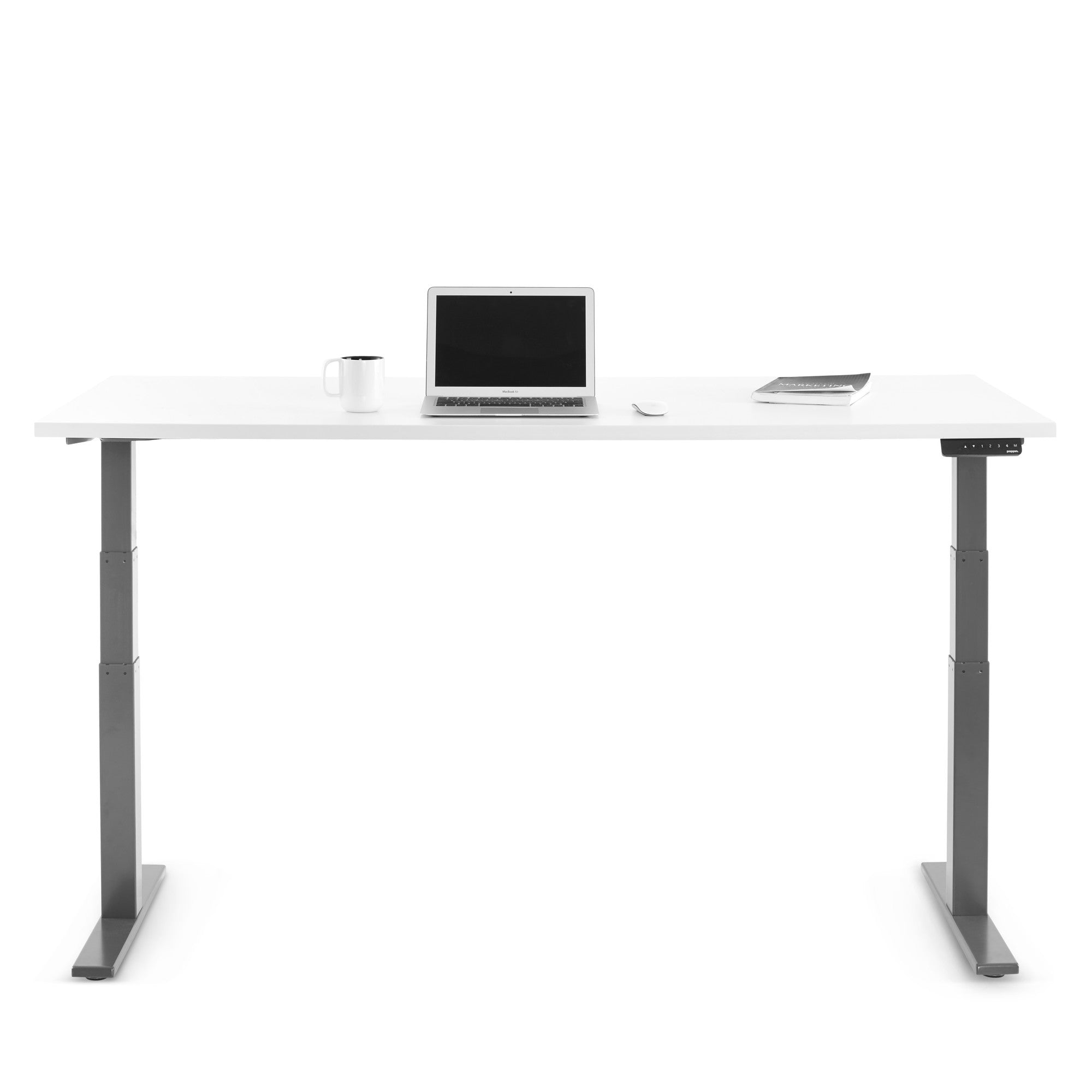 Adjustable Height Executive Desk - Series L Ergonomic Office Desk for Home & Workspace - Perfect for Standing & Sitting Workstations