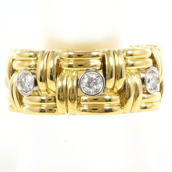 18K Yellow Gold & White Gold Diamond Ring for Women - Elegant Wedding, Engagement & Anniversary Jewelry Gift