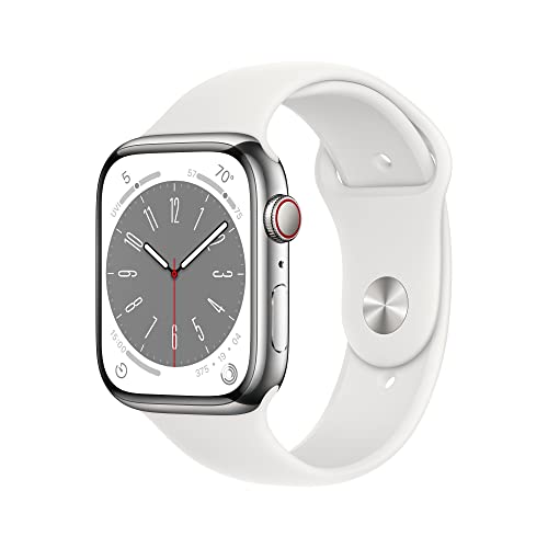 Silver Stainless Steel w White Sport Band