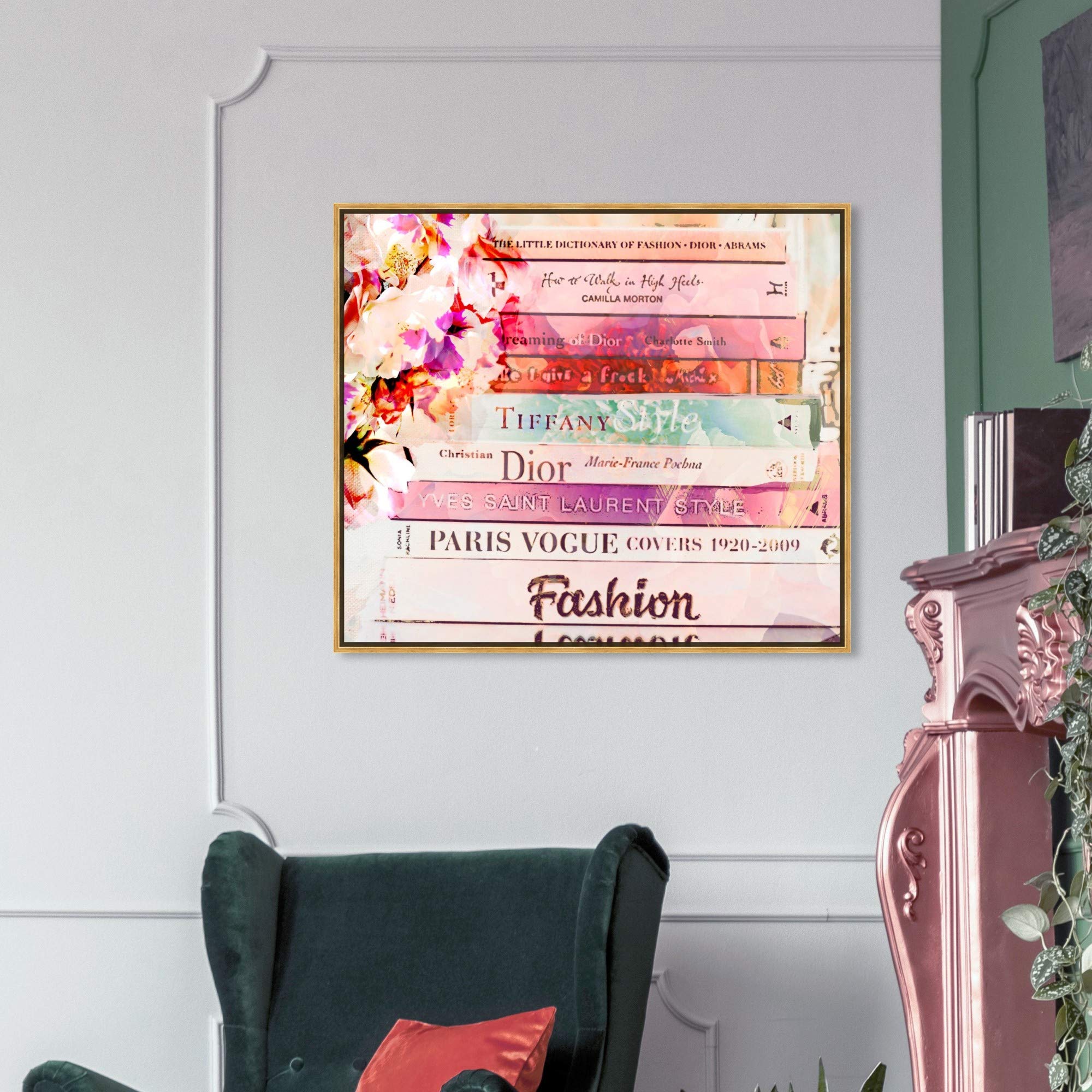 Romantica Spring Pink Framed Wall Art Canvas Print - 45x36 Inch Fashion & Glam Home Décor by Oliver Gal Artist Co. - Perfect for Living Room, Bedroom & Office Decor
