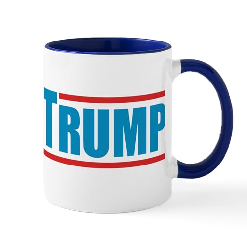 White/Navy Inside - Dump Trump Mugs