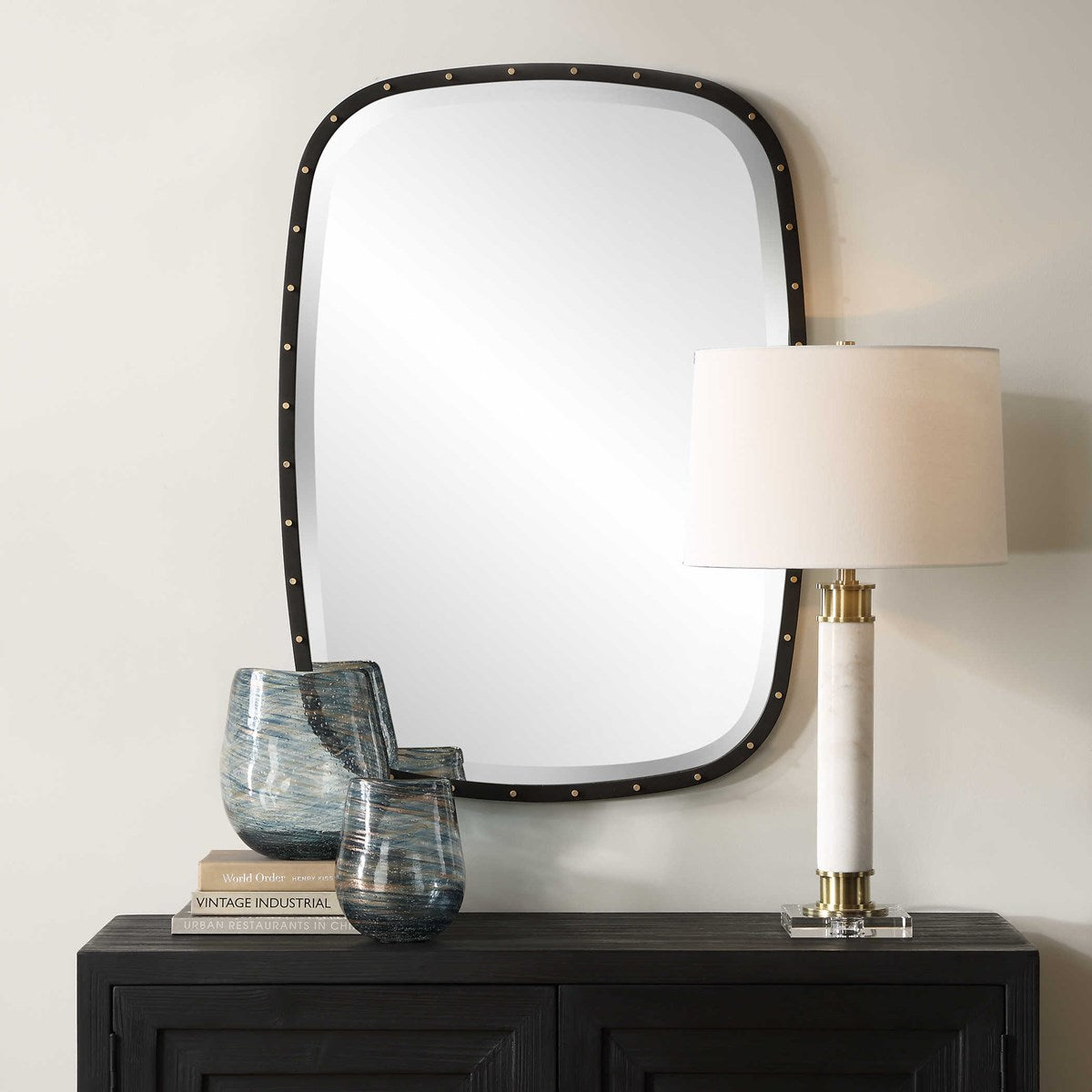 Vintage Spurgeon Gold Mirror - Antique Wall Mirror for Home Decor, Living Room, Bedroom & Entryway