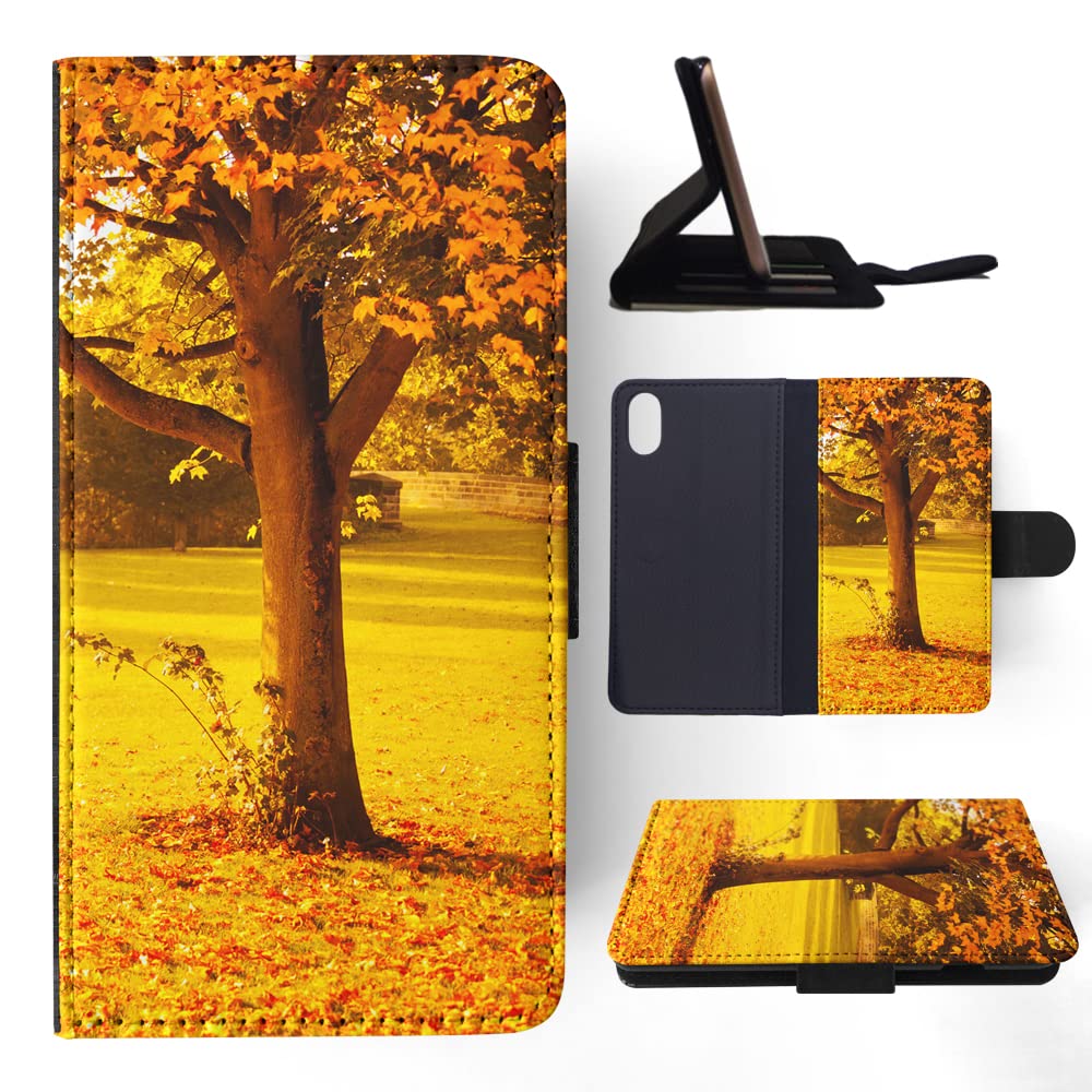 Stylish Autumn Tree Flip Wallet Phone Case for Apple iPhone X & Xs - Perfect for Fall Fashion & Everyday Protection