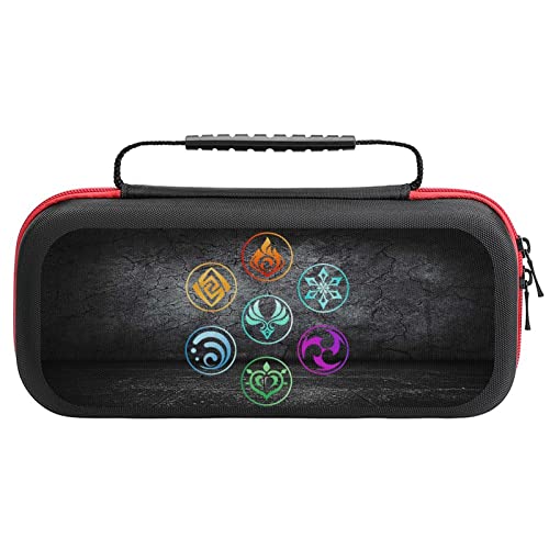 Anime Printed Hard Shell Carrying Case for Nintendo Switch - Protective Travel Game Bag with 20 Game Card Slots for Nintendo Switch Console & Accessories - Perfect for Travel, Commuting & Gaming On-The-Go