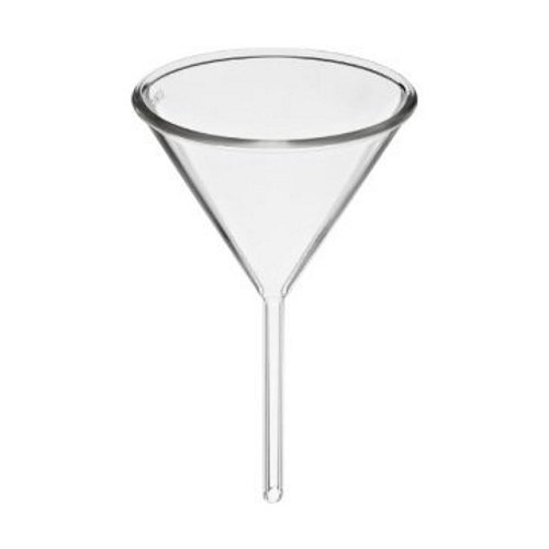 Karter Scientific 100mm ID Short Stem Glass Funnel - Pack of 6 - Premium Borosilicate Lab Funnel for Chemistry Experiments, Liquid Filtering & Essential Oil Distilling