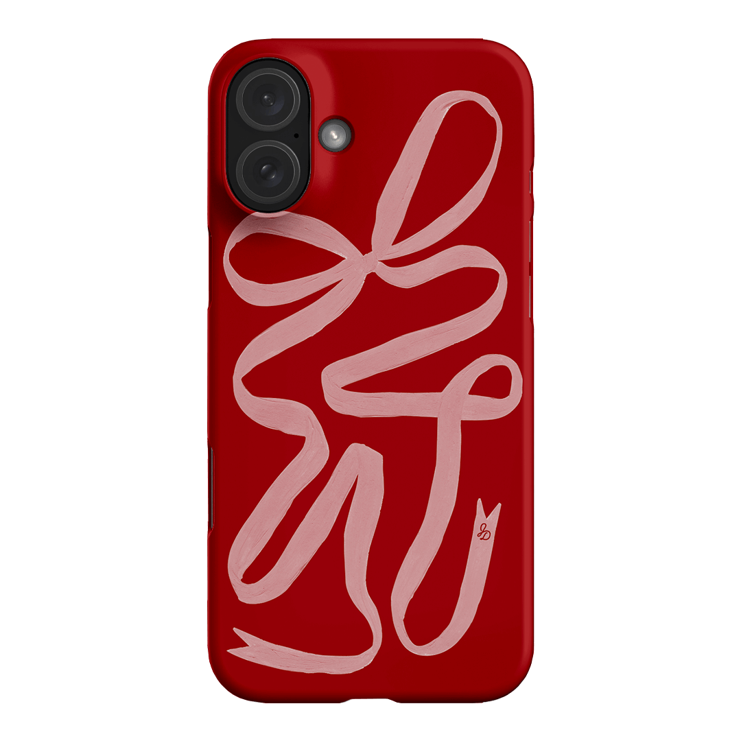 Cupid's Bow Ribbon Phone Case for iPhone & Samsung - Elegant Valentine's Day Gift for Her, Romantic Couple Accessory | Perfect for Dating, Anniversaries & Special Occasions