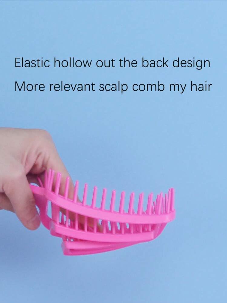 Hollow Hair Brush for Detangling & Styling - White Volumizing Hair Brush for Smooth & Shiny Hair - Perfect for Home, Salon & Travel Use