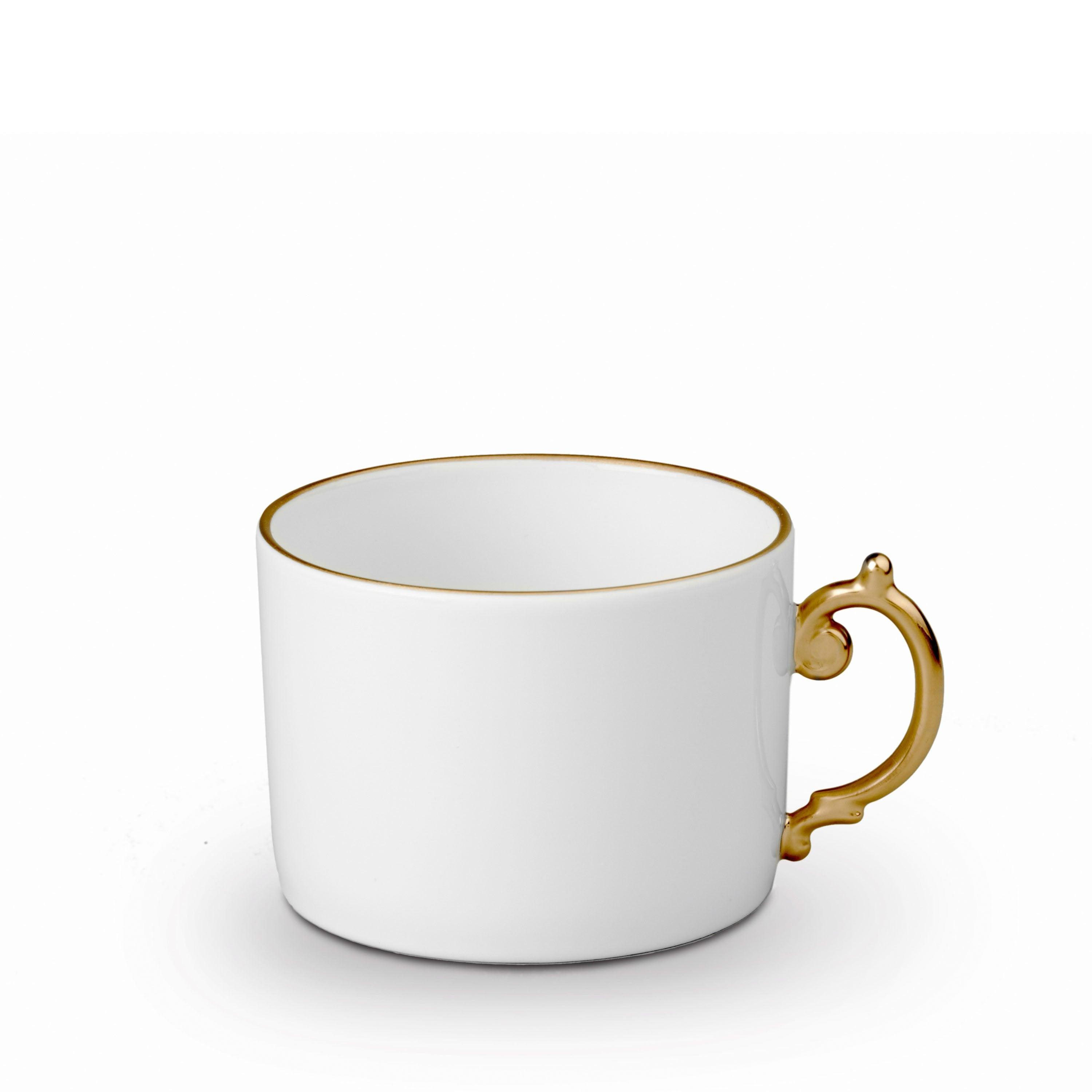 Elegant Aegean Gold Tea Cup - Handcrafted Ceramic Tea Cup for Herbal, Green & Black Tea - Perfect for Home, Office & Gifts