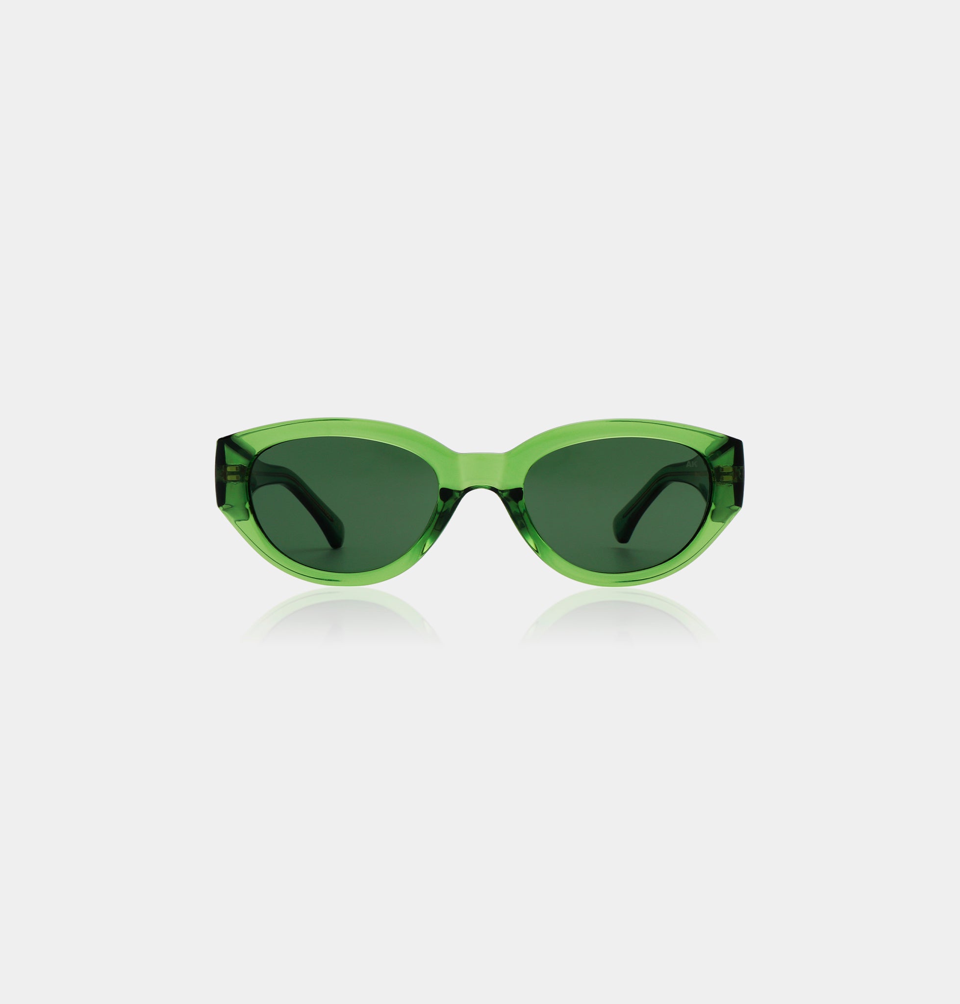 A. Kjaerbede Winnie Light Olive Transparent Sunglasses - Stylish & UV Protection for Outdoor Activities & Beach Vacations