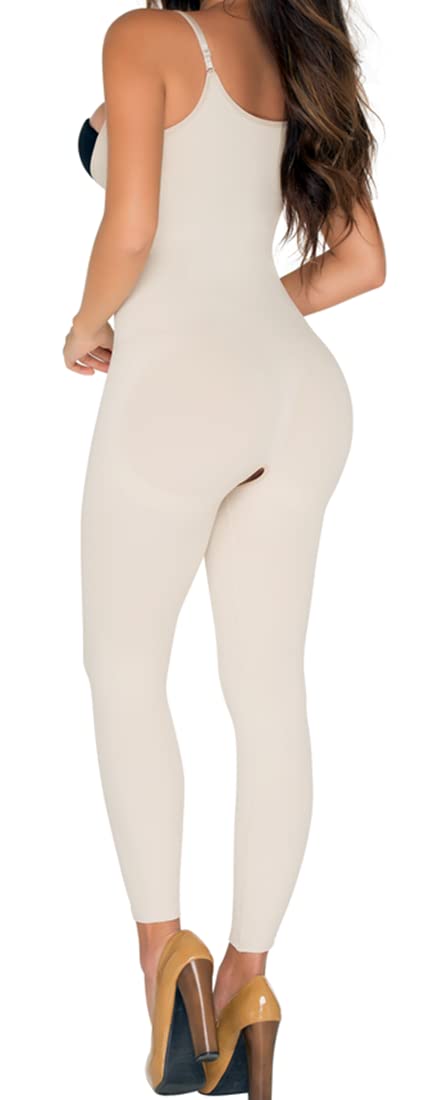 Premium Shapewear for Women - Full Body Shaper with Open Bust & Capri Legs - Slimming & Sculpting Fajas Reductoras - Perfect for Tummy Control, Waist Training & Special Occasions