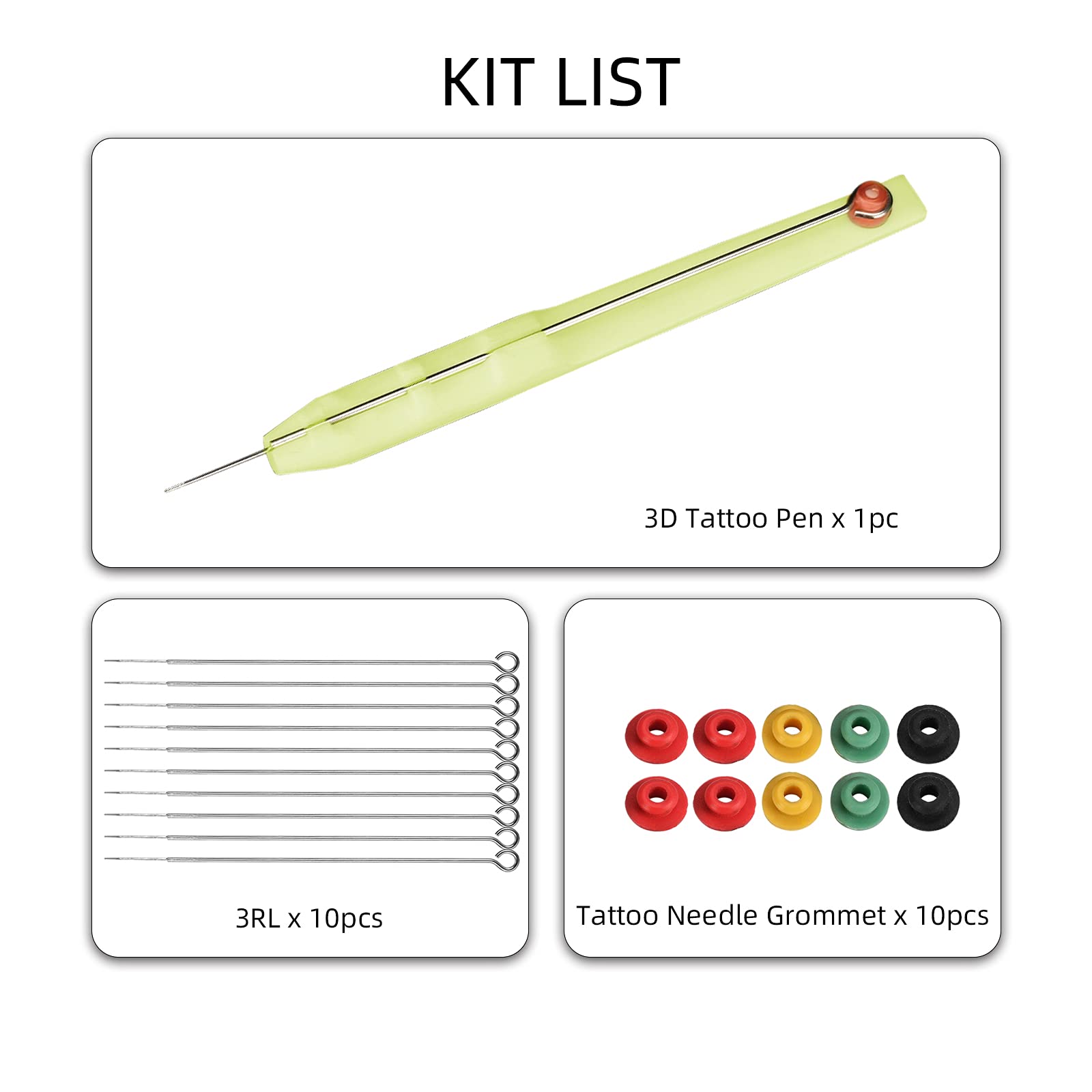 Layfuz Professional Hand Poke & Stick Tattoo Kit - Complete DIY Tattoo Needle Set with Grommets for Beginners & Artists | Perfect for Home Tattooing, Practice Skin & Professional Tattoo Studio Use