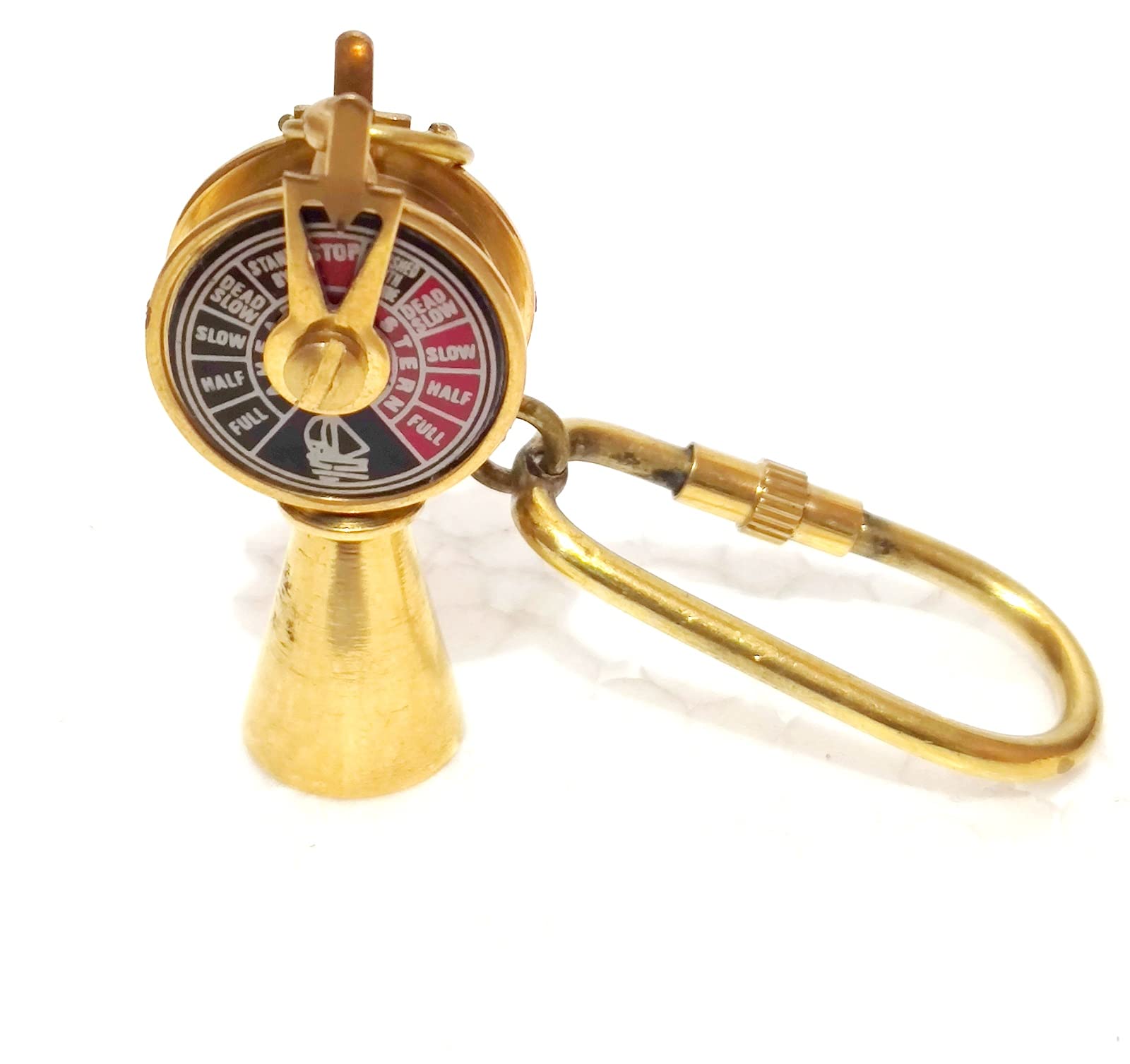 Handmade Brass Keychain - Nautical Key Ring Hook for Keys & Telegraph Keying
