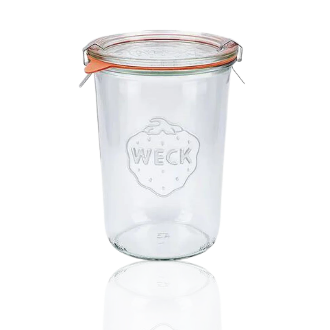 Weck 743 Glass Mold Jar with Airtight Lid - 850ml (28.7oz) - Perfect for Canning, Fermenting, Food Storage & DIY Crafts - BPA-Free Kitchen Essentials