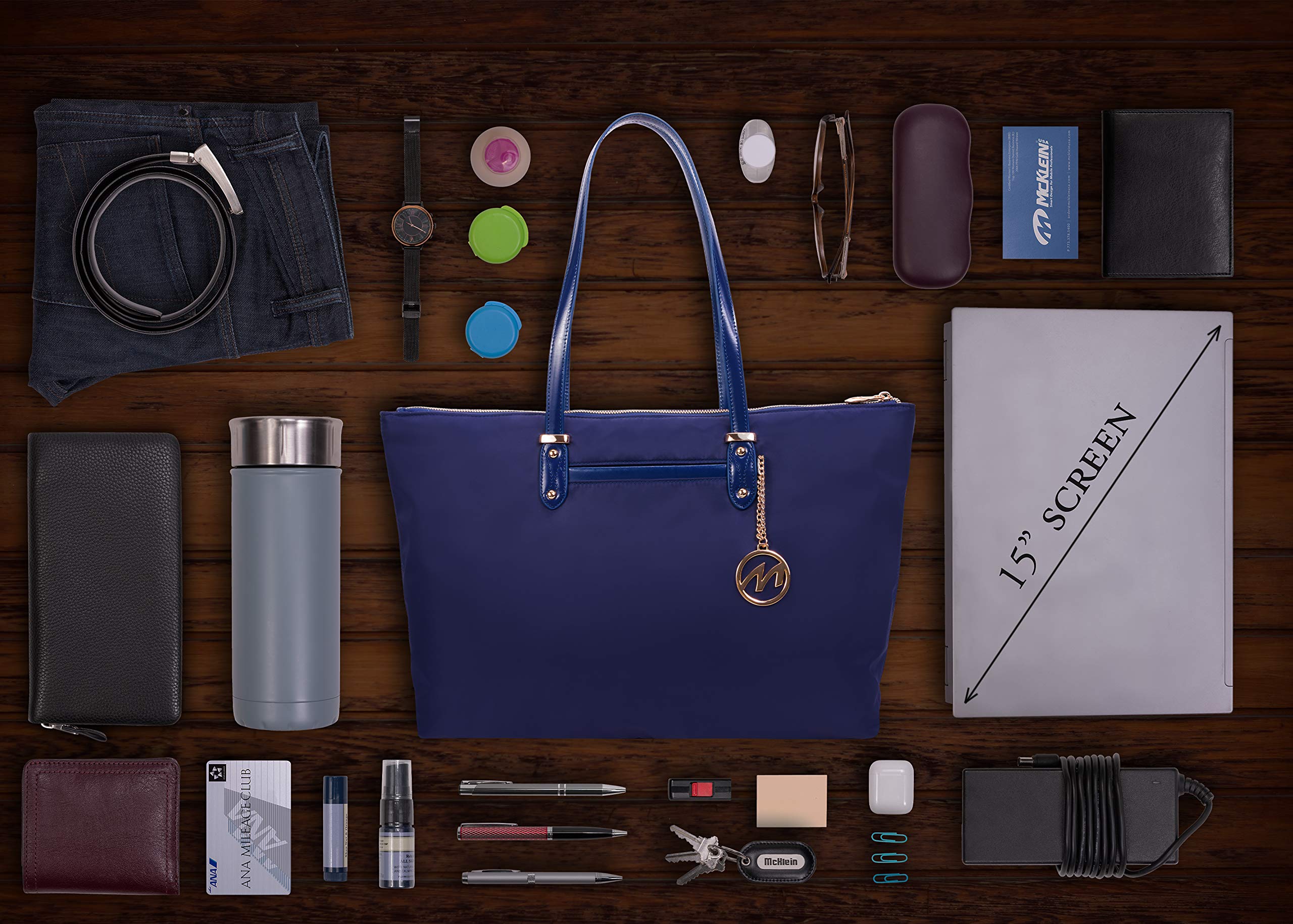 McKlein Urbanista Tote Bag for Women - Stylish & Spacious Work Tote with Laptop Compartment - Perfect for Office, Commute & Business Travel