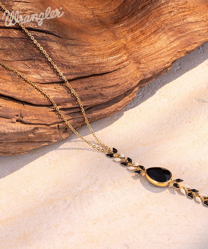Wrangler Demeter’s Tear Onyx Necklace for Women - Elegant Black Gemstone Pendant Jewelry Gift for Birthday, Anniversary & Special Occasions | Perfect for Everyday Wear, Date Nights & Formal Events