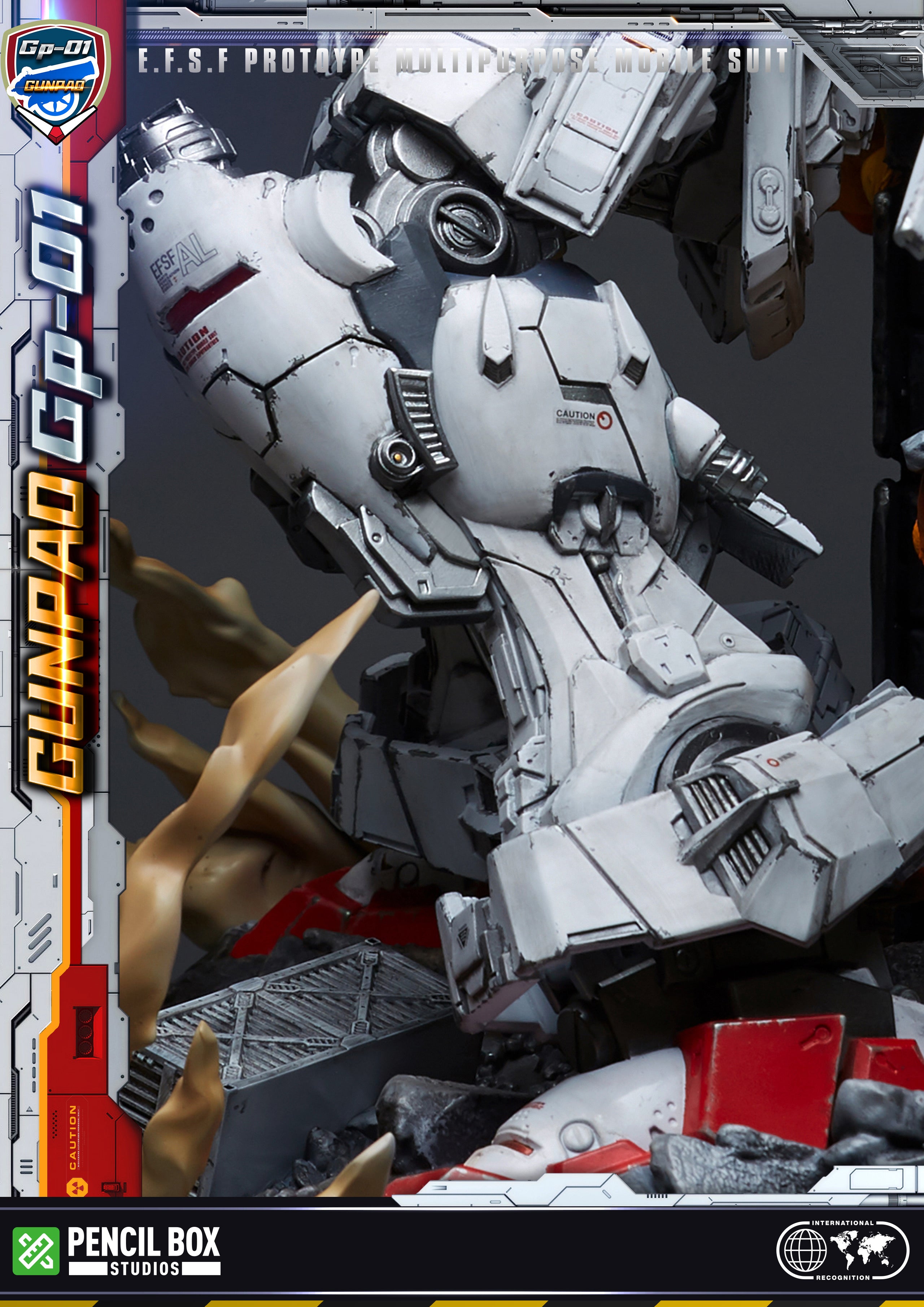 Gundam Mobile Suit 01 Model Kit - Premium Pencil Box Studio Collectible | Perfect for Anime Fans & Model Builders