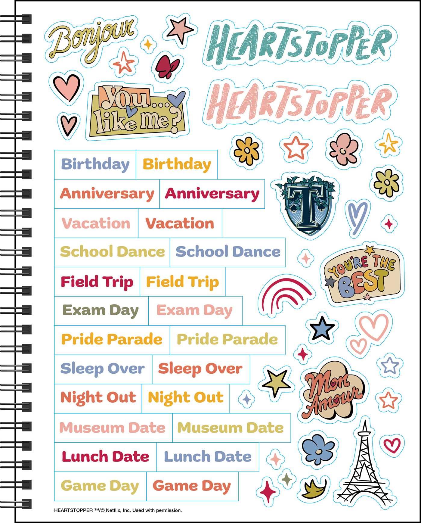 Heartstopper 16-Month 2024-2025 Weekly & Monthly Planner Calendar with Bonus Stickers - Perfect for School, Work, and Personal Organization