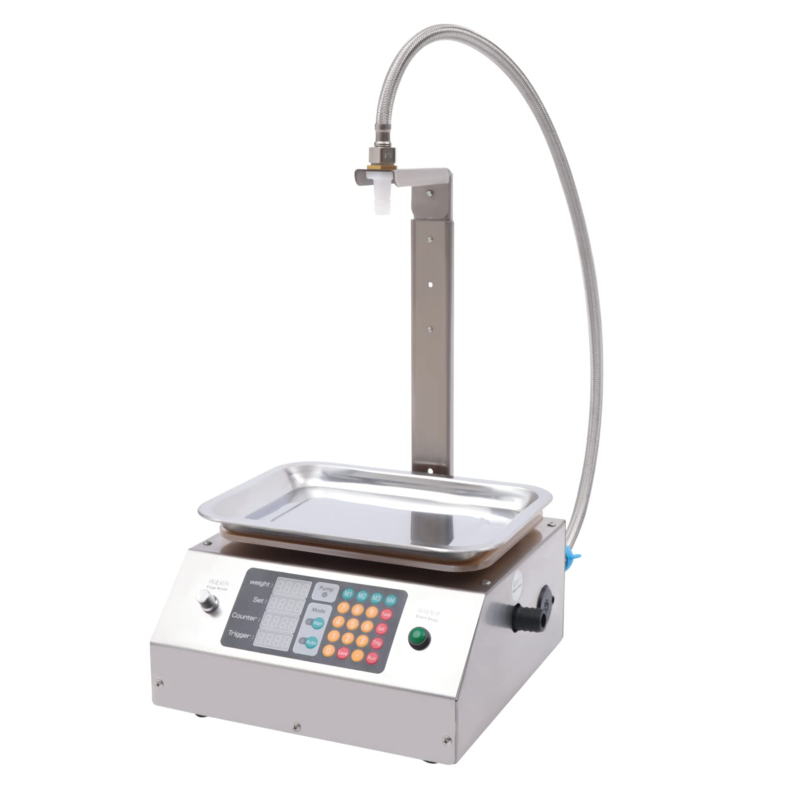 Semi-Automatic Digital Control Liquid Filling Machine - Single Head Nozzle Stainless Steel Bottle Filler for Drinks, Vinegar & Perfume (17L Capacity) | Ideal for Small Business, Homebrew & DIY Cosmetic Production