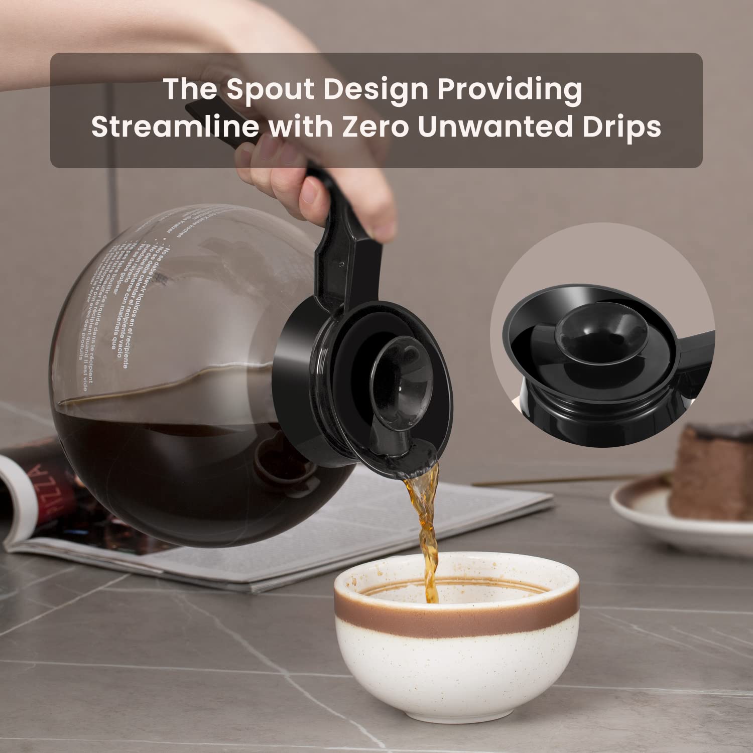 SYBO 12-Cup Commercial Drip Coffee Maker - Stainless Steel Pour Over Coffee Brewer with 2 Glass Carafes & Warmers for Restaurants, Offices & Home Use (SF-CB-2GA)