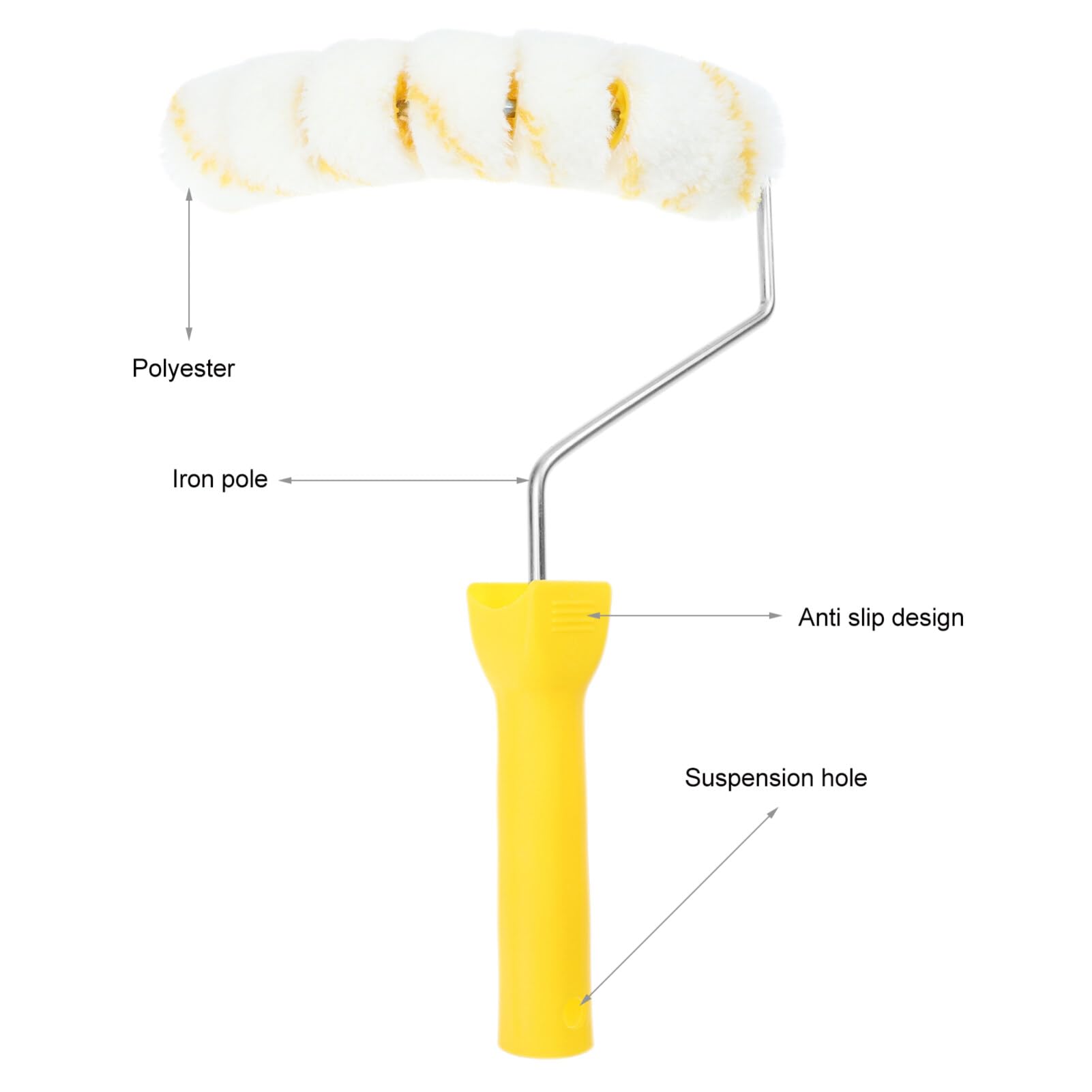 8 Inch Paint Roller Brush Set - 7 Wheels Roller, Foam Brush & Painting Tray - Professional Home Painting Supplies & Tools for Walls, Ceilings & DIY Projects