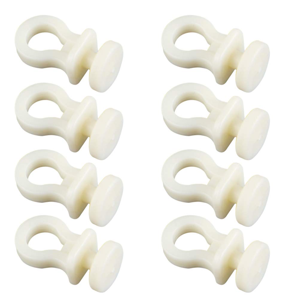 TOPBATHY 100 Pcs Plastic Curtain Track Carrier Slide Roller - Durable Drapery Rail Sliding Glider for Windows, Shower Curtains, and Room Dividers