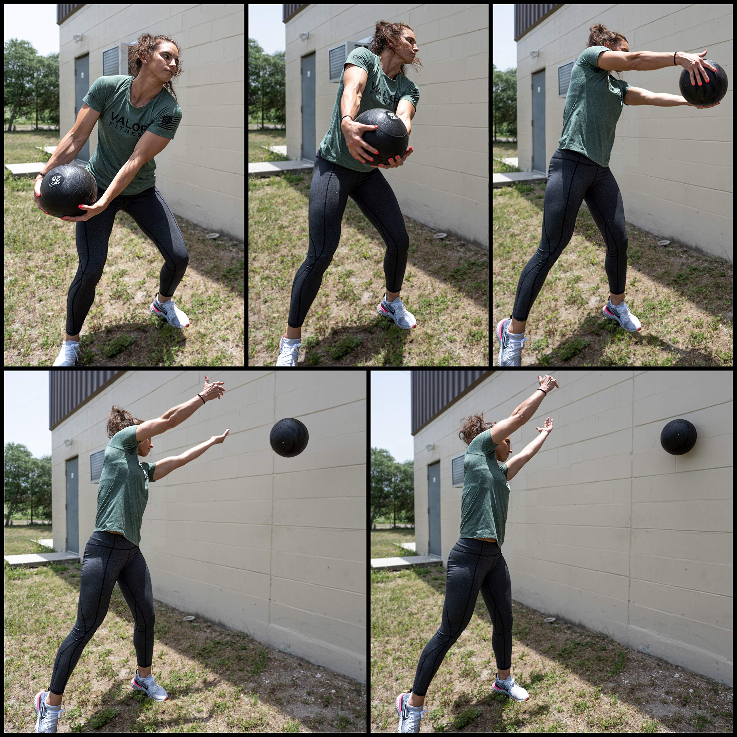 Valor Fitness Slam Balls - Heavy Duty Weighted Exercise Ball for CrossFit, HIIT, Strength Training & Functional Fitness Workouts - Perfect for Gym, Home & Outdoor Fitness Training