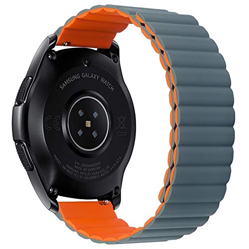 WETAL 22mm Magnetic Silicone Watch Band - Quick Release Strap for Galaxy Watch 3 45mm/Galaxy Watch 46mm, Gear S3 Frontier/Classic - Sweatproof Comfort for Workouts & Daily Wear