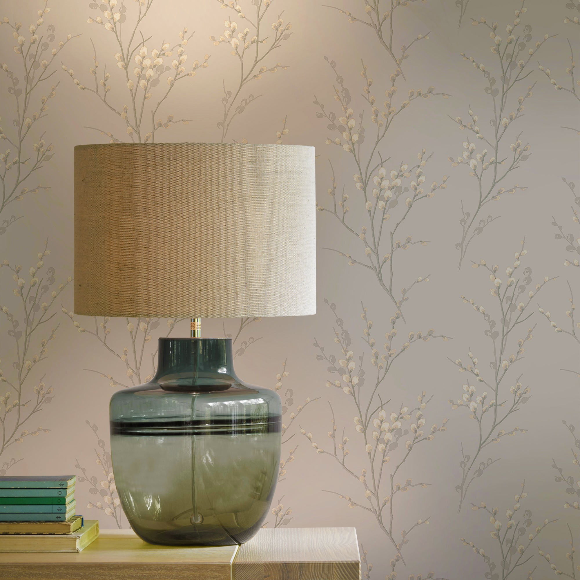 Laura Ashley Dove Grey Pussy Willow Wallpaper - Elegant Floral Peel and Stick Wallpaper for Living Room, Bedroom, and Nursery Decor