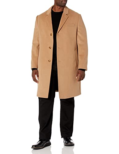 London Fog Men's Signature Wool Blend Top Coat - Classic Winter Overcoat for Business & Formal Occasions