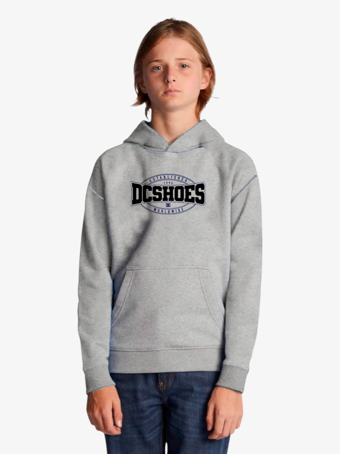 DC Comics Kids' Standout Gray Hoodie - Warm & Stylish Pullover for Boys & Girls - Perfect for School, Playdates & Outdoor Adventures