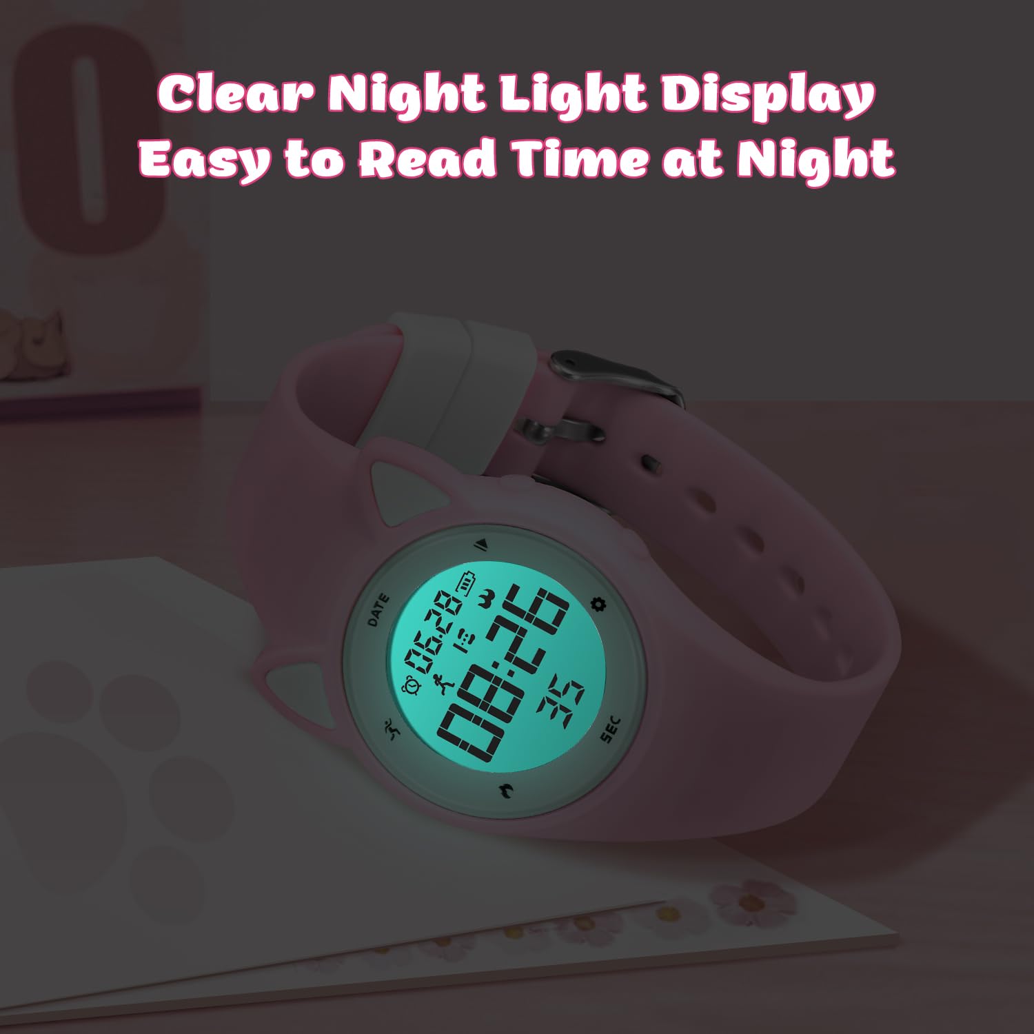 Kids Digital Sports Watch with Fitness Tracker - Waterproof Smart Watch for Girls & Boys Ages 5-14 - Pedometer, Alarm, Stopwatch (No App Needed) - Perfect Gift for Active Teens - Ideal for School, Sports & Outdoor Activities