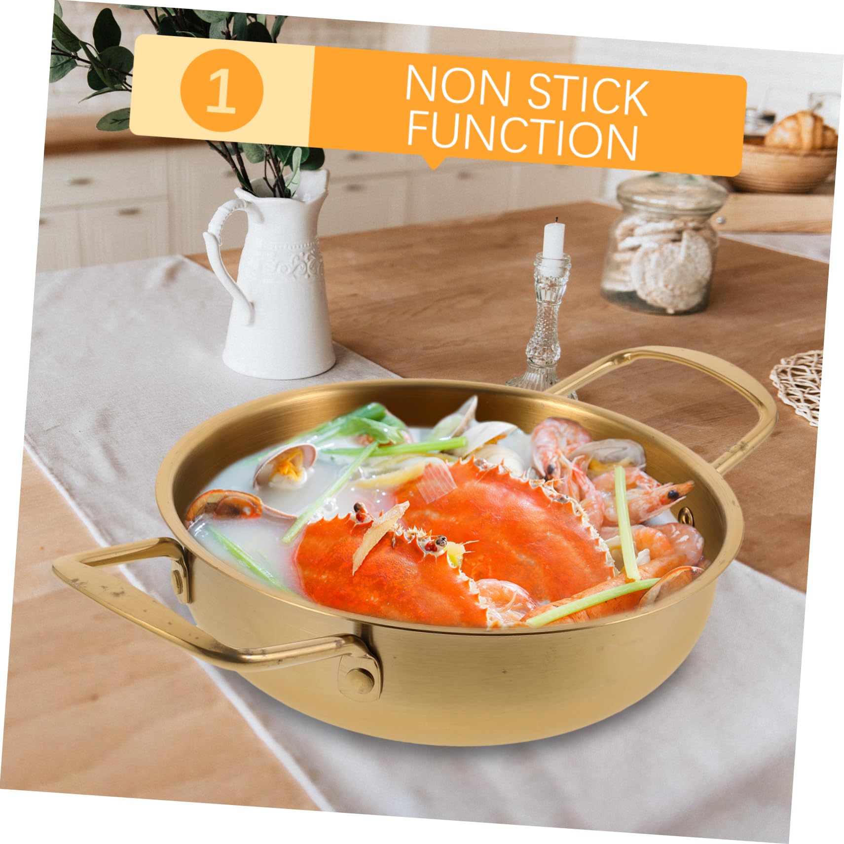DOITOOL 1pc Stainless Steel Soup Pot - Ramen Noodle Cooker with Lid, Multi-Purpose Kitchen Cooking Pan for Ramyun, Hand-Pulled Noodles & Sauces | Perfect for Home Cooking, Travel & Camping