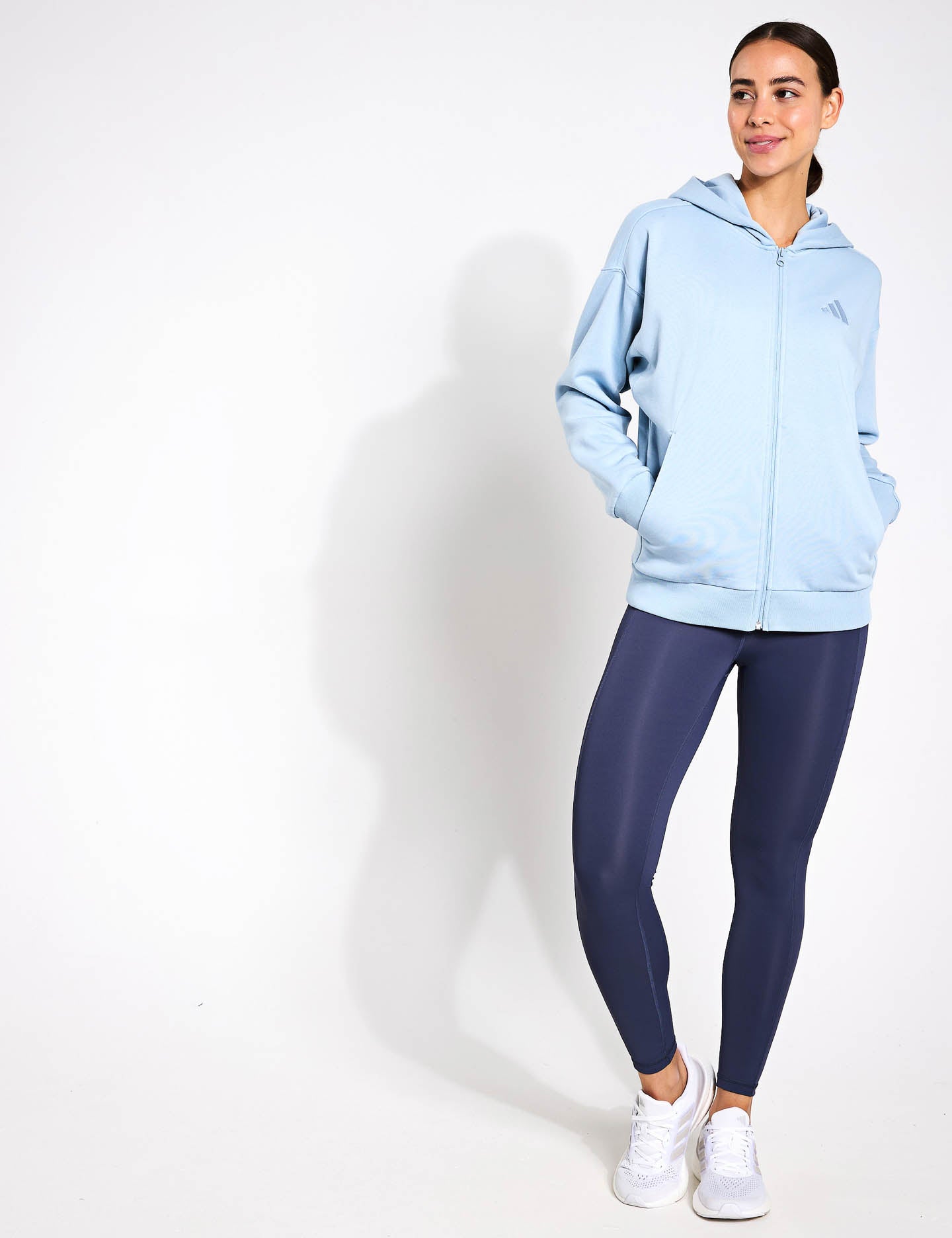 ALL SZN Fleece Full Zip Hoodie for Men & Women - Soft Warm Wonder Blue Pullover for Outdoor Activities, Casual Wear & Travel