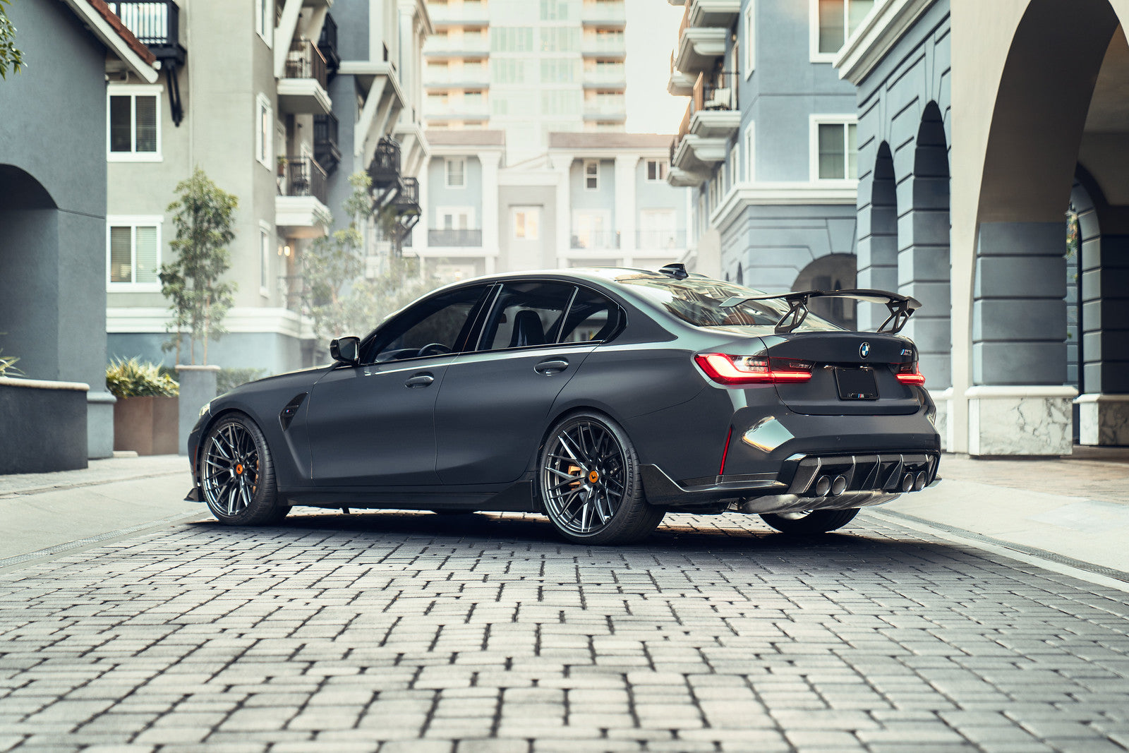BMW G80 M3 VRS Carbon Fiber Aero VFF 107 Front Lip Spoiler - High Performance Carbon Graphite Finish for Track & Street Racing