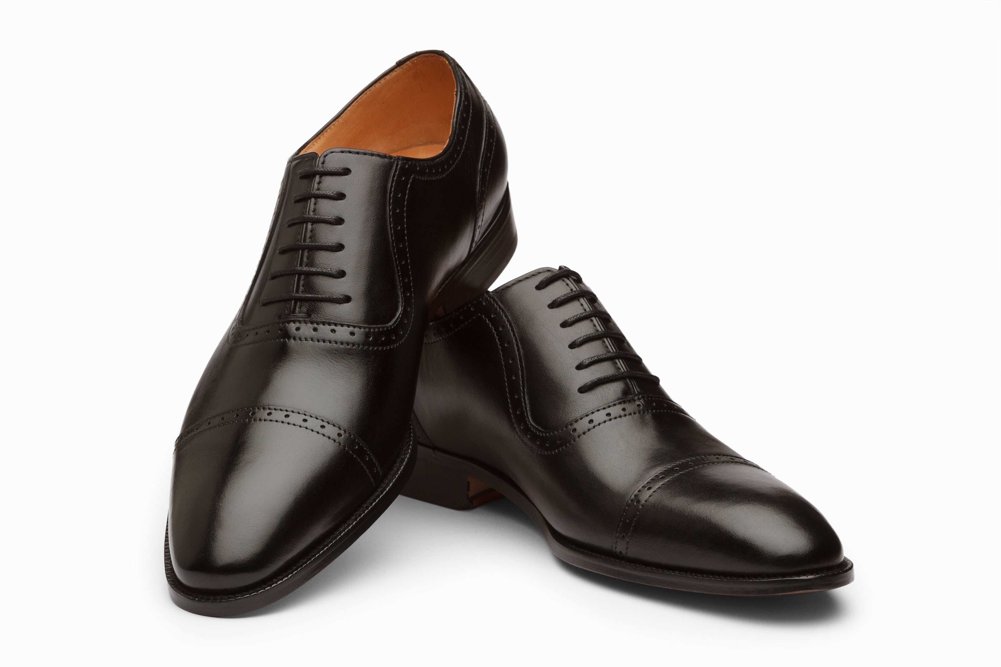Premium Adelaide Oxford Shoes for Men - Classic Black Leather Dress Shoes for Business & Formal Occasions