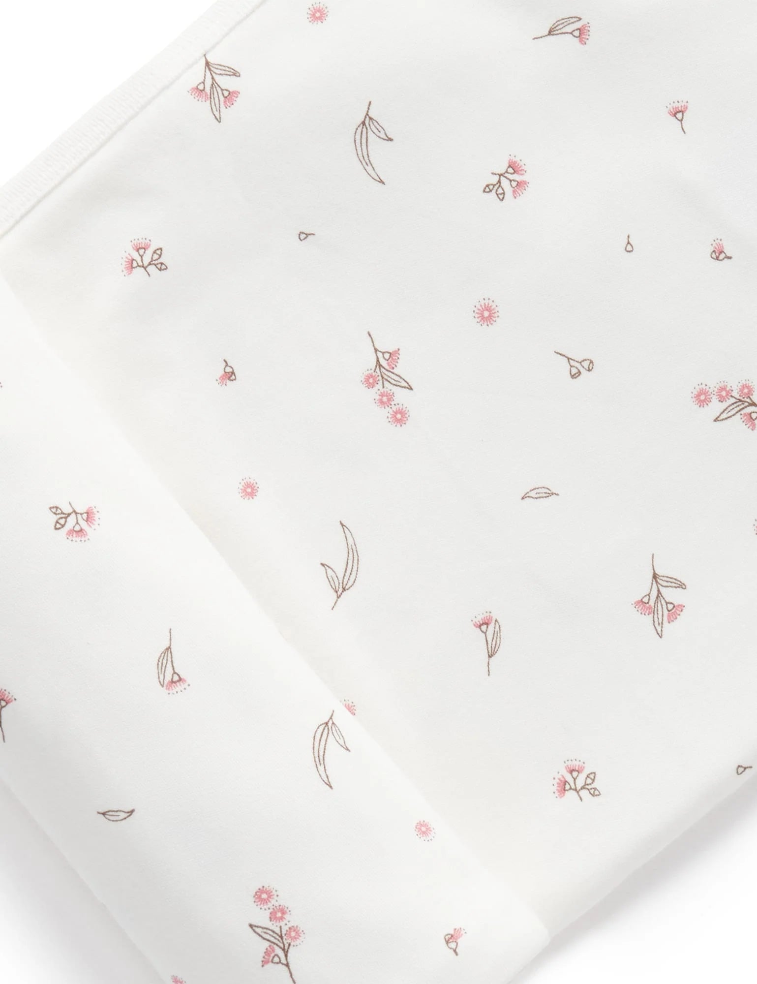 Purebaby Organic Cotton Bunny Rug Wrap - Soft Baby Blanket for Swaddling & Nursery Decor - Blossom Print for Girls & Boys - Perfect for Newborn Gifts, Photo Shoots & Cozy Naptime