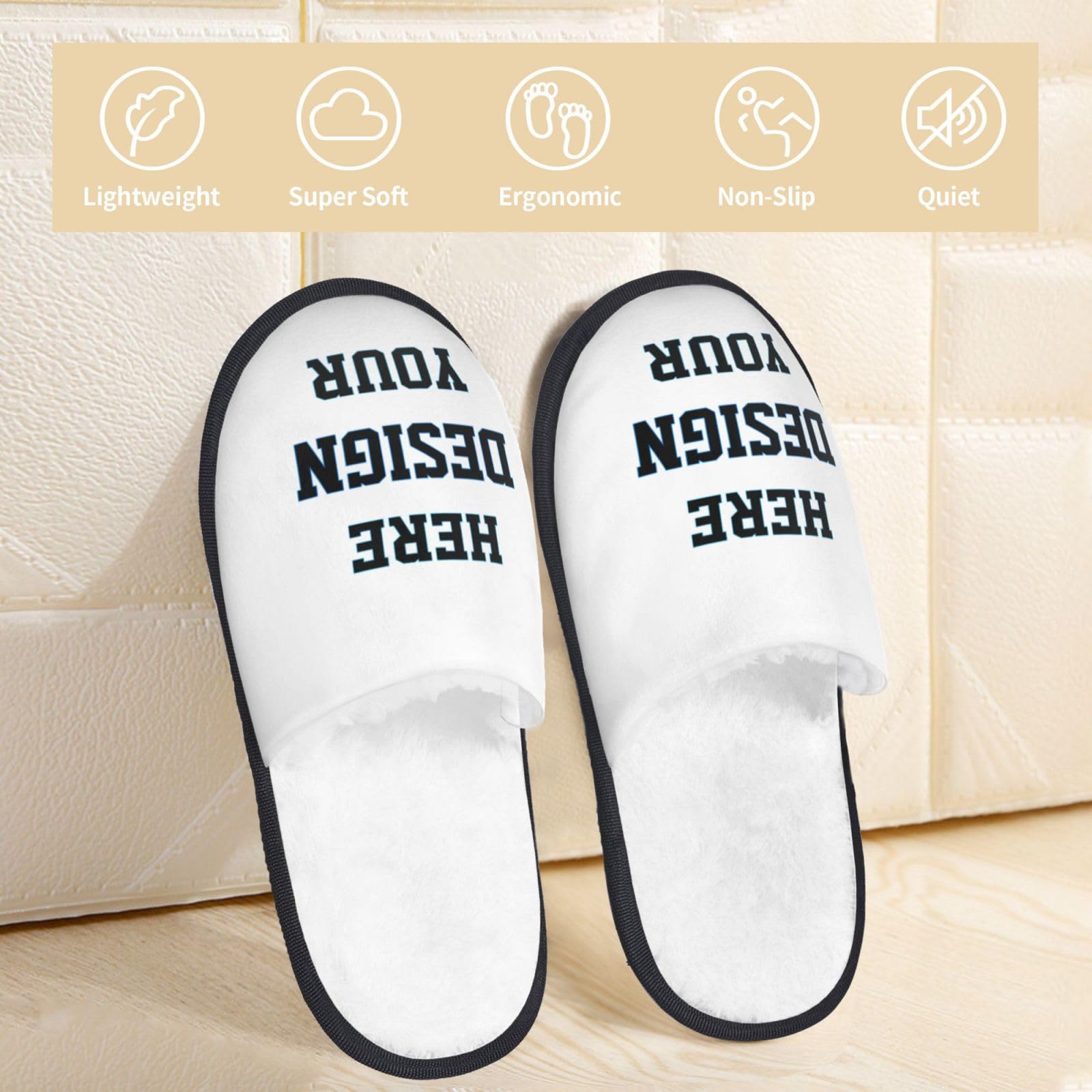 Custom Personalized Slippers for Women - Monogrammed Name & Photo House Shoes - Cozy Gift for Mom, Wife, Daughter - Perfect for Christmas, Birthday, Home Relaxation