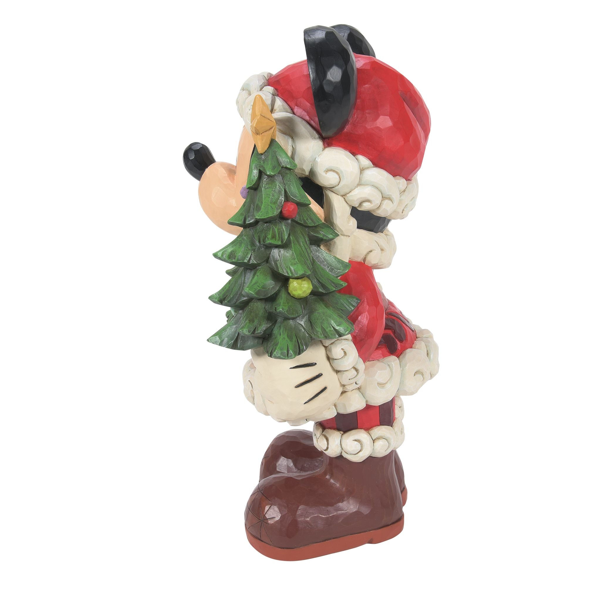 Santa Mickey Mouse Holding Christmas Tree - Disney Holiday Decor for Home, Party & Gift Giving