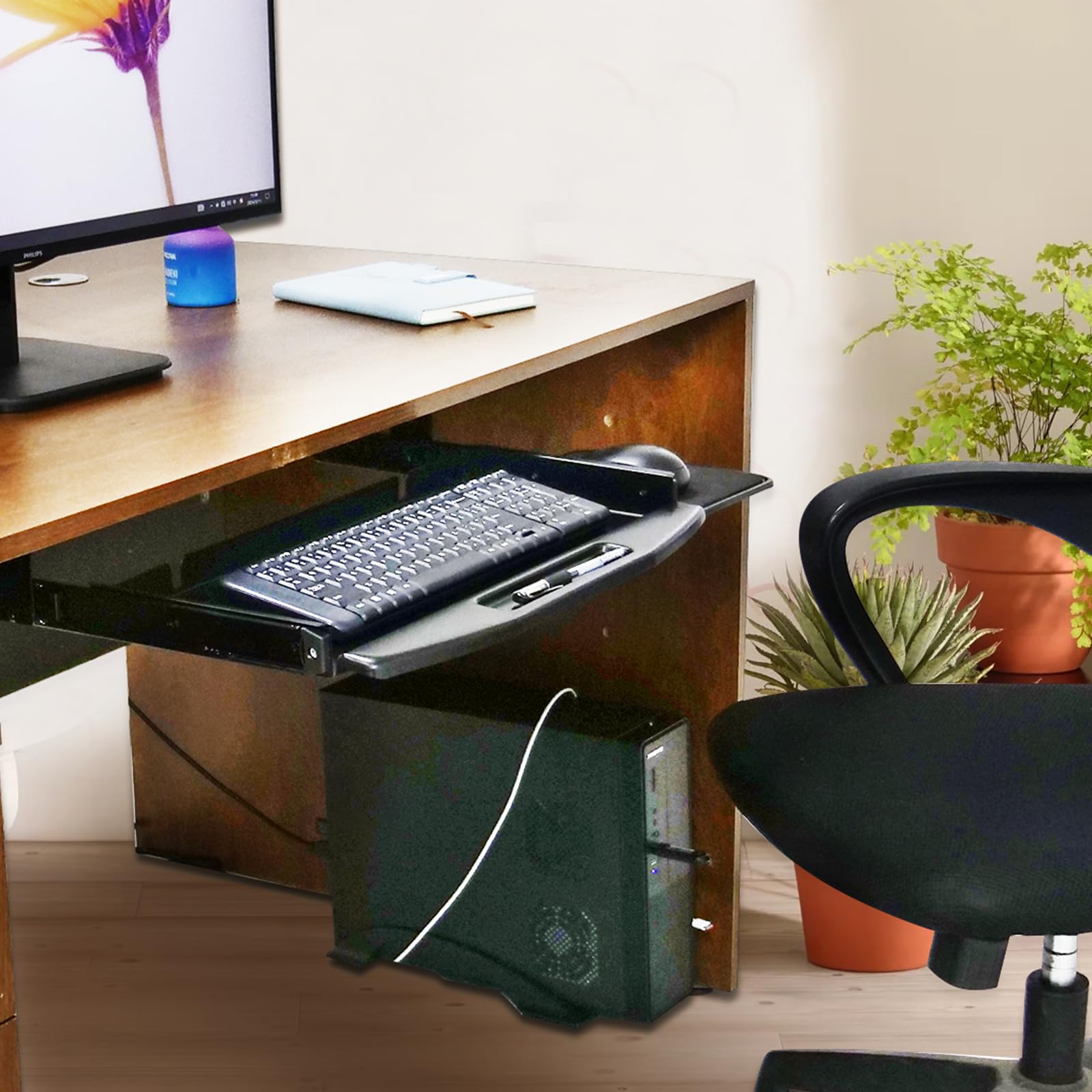 Heavy-Duty Under Desk Keyboard Tray with C-Clamp - 27