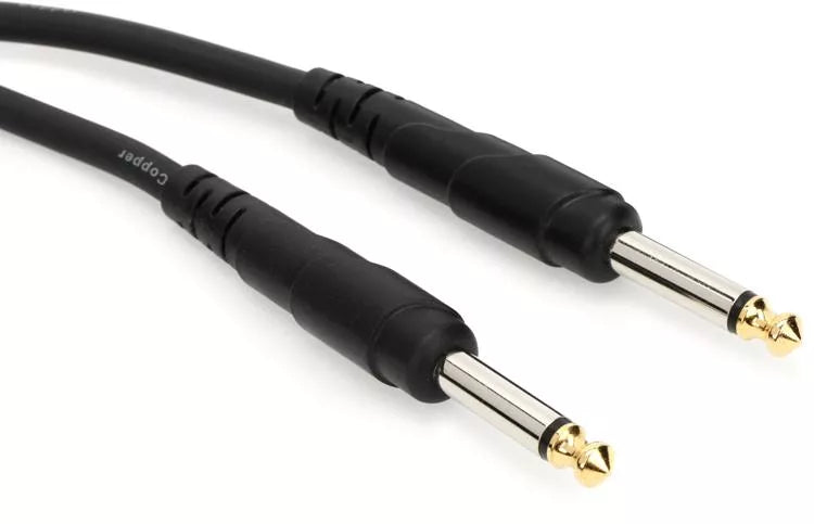 D'Addario Classic Pro Straight to Straight Instrument Cable 15 ft - High-Quality Guitar & Bass Cable for Live Performances & Studio Recording