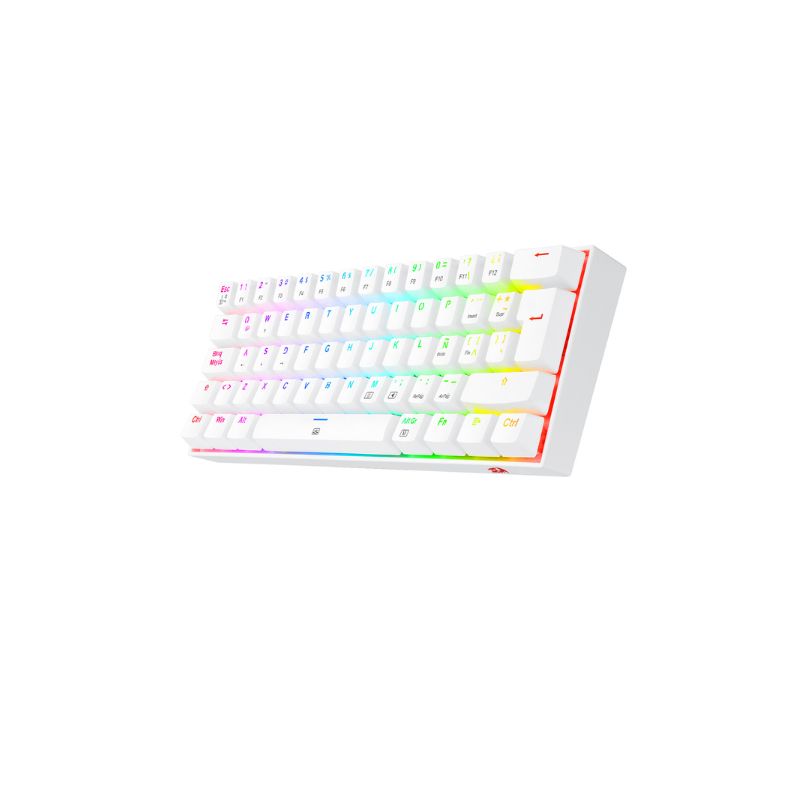 Redragon Dragonborn K630W RGB Wireless Gaming Keyboard - 60% Compact Mechanical Keyboard with Red Switches, White Backlit for PC, Mac, PS4, Xbox - Perfect for Esports, Streaming & Office Work