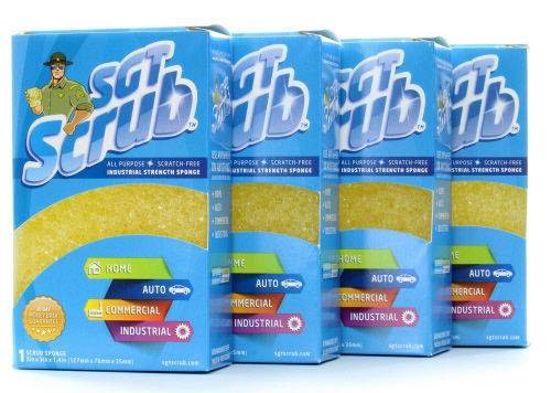 All-Purpose Scratch-Free Sponges for Dishes, Pots & Pans - 4 Pack Non-Abrasive Cleaning Sponges - Safe for Non-Stick Cookware, Glass & Delicate Surfaces - Perfect for Kitchen, Bathroom & Household Cleaning