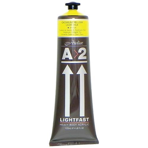 Premium A2 Lightfast Heavy Body Acrylic Paint - 120ml Tube (Light Yellow) - Professional Artist Quality for Canvas Painting & DIY Crafts
